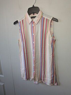 BRODY MYLES Women Stripes Camisole Size Small Colorful Summer Top